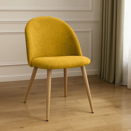 Dining Chair Upholstered in Fabric Scandinavian Style Bennett