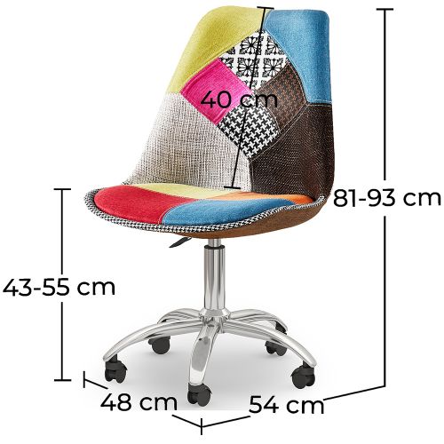 Myfaktory Sedia Da Ufficio Patchwork Acquista Sedia Da Ufficio