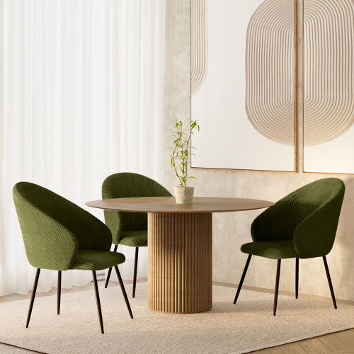 Sedia di design rivestita in velluto e gambe dorate - Cruiser