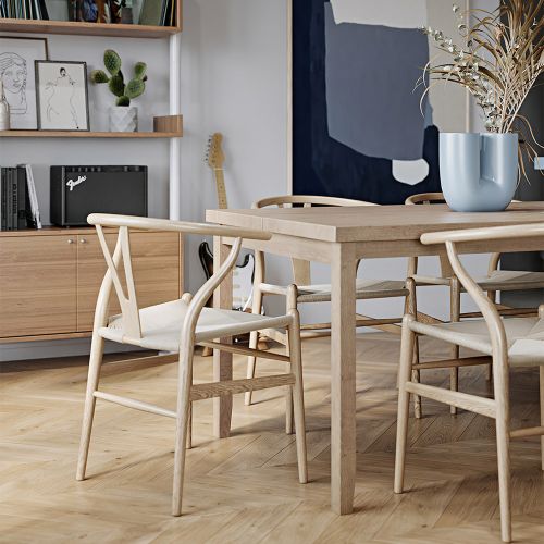 Dining Chair Scandinavian Design Wooden Cord Seat Wish